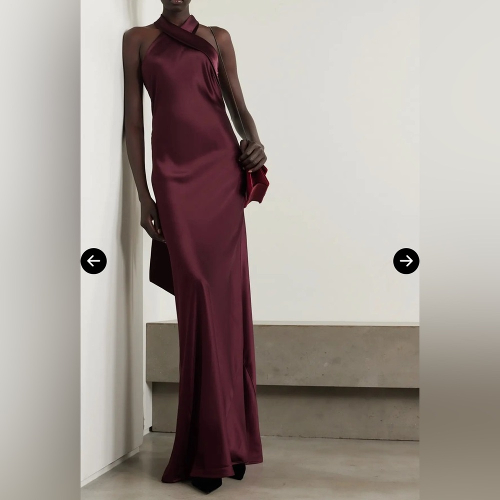 Galvan Pandora Gown in Oxblood